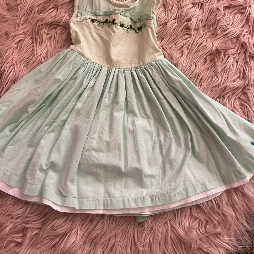 Well Dressed Wolf Light Green pinecone Kids Dress